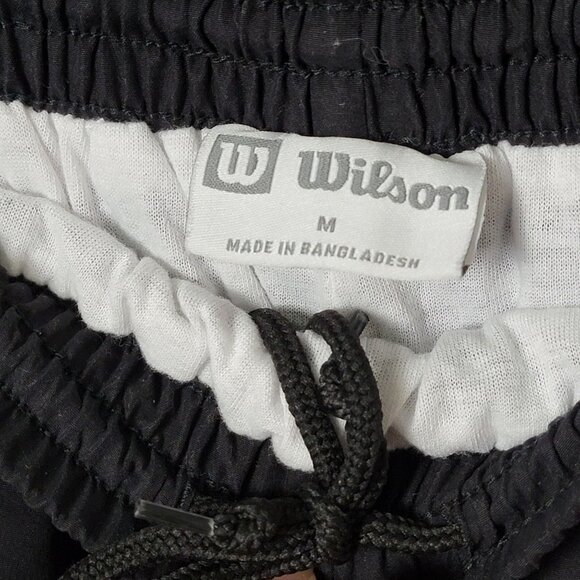 Wilson Mens Y2K Black Beige Colorblock Windbreaker Jacket Pant Track Suit Set M - Picture 15 of 16